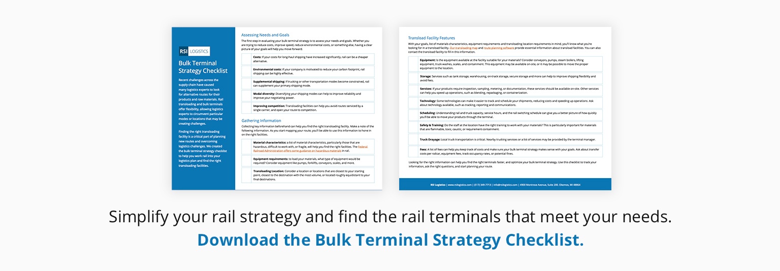 Bulk Terminal Strategy Checklist