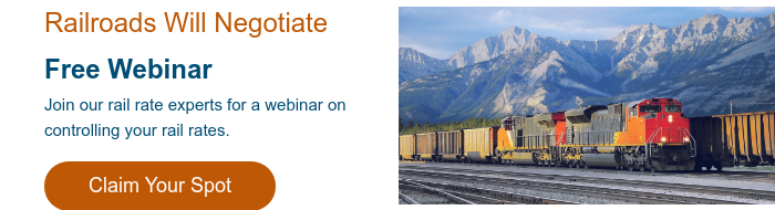 Railroads Will Negotiate Free Webinar Join our rail rate experts for a webinar on controlling your rail rates.  